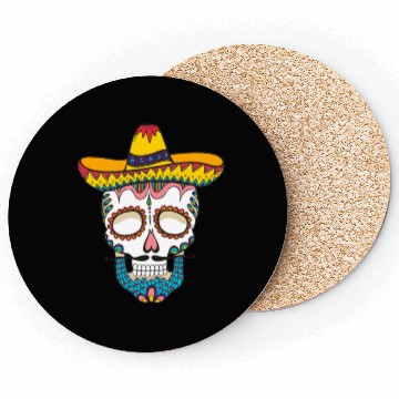 Discover Skull death hipster gothic bones Coasters