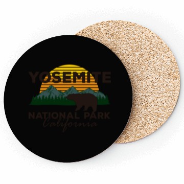 Discover Yosemite National Park California Mountain Bear Coasters