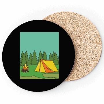 Discover Camping Nature Vintage Coasters