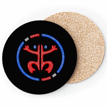 Discover Puerto Rico Coqui Frog Taino Boricua Tech Style Coasters