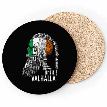 Discover Until Valhalla, Vikings, Viking irish Flag Coasters