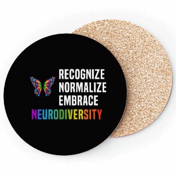 Discover Recognize Embrace Neurodiversity Coasters