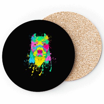 Discover Pit bull Colorful Coasters
