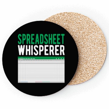 Discover Spreadsheet Whisperer Excel Accounting Accountant Coasters