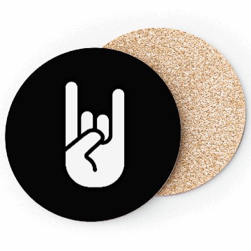 Discover Heavy metal rock hand icon 02 Coasters