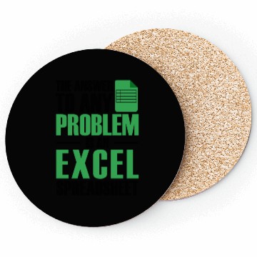 Discover Answer To Any Problem Excel Spreadsheet Accountant Coasters