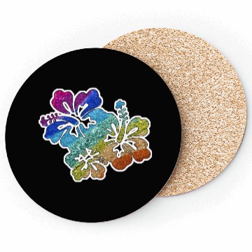 Discover hibiscus glitter Flower Coasters