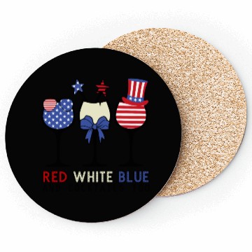 Discover Red White Blue and Cocktails Coasters
