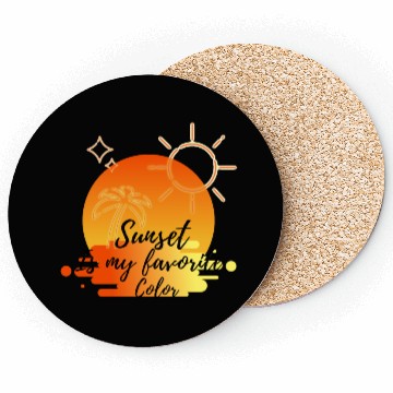 Discover Sunset Is My Favorite Color Coasters
