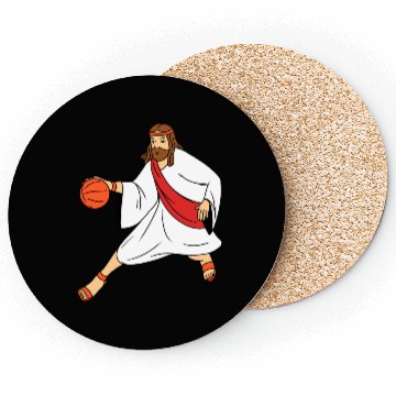 Discover Jesus Playing Basketball Coasters