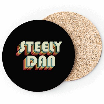 Discover Steely Dan | Unique Retro Faded-Style Typography Coasters