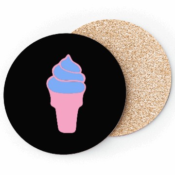 Discover Mint-Strawberry Ice-Cream Con-I Love Ice cream Coasters