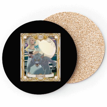 Discover Strength Tarot Card, Major Arcana Anime Vampire Coasters