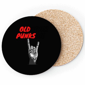 Discover Old Punks Never Die Gift For A Punk Rocker Coasters