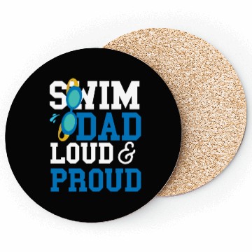 Discover Swimming Swimmer Swim Dad Coasters