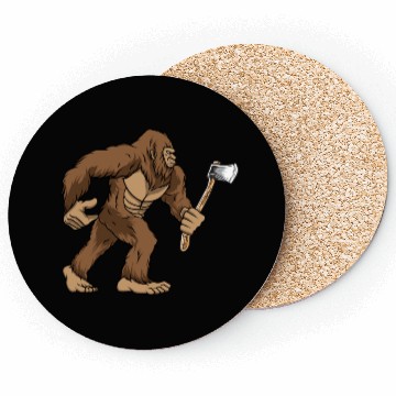 Discover Bigfoot Lumberjack Sasquatch Carpenter Coasters