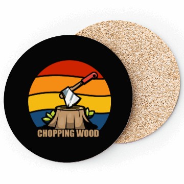 Discover Chopping Wood Vintage Coasters
