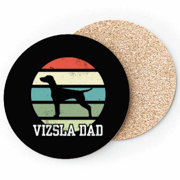Discover Vizsla Dad I Retro Vizsla Dad Coasters