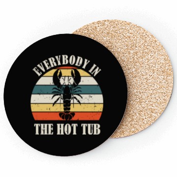 Discover Retro Everybody In The Hot Tub Funny Lobster Lover Coasters