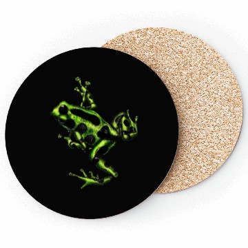 Discover Green poison dart frog Coasters