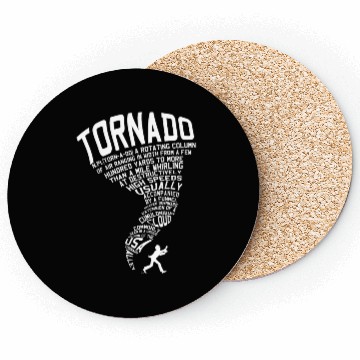 Discover Tornado Storm Chaser Hurricane Wind Weather Gift Coasters