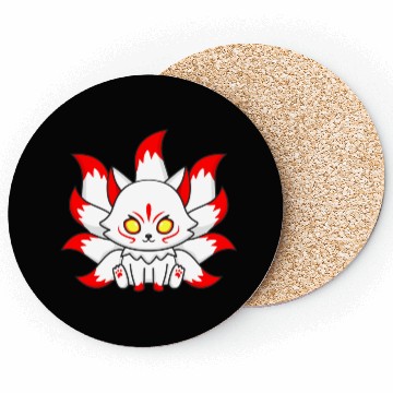 Discover 9 Tailed Fox Kawaii Coasters