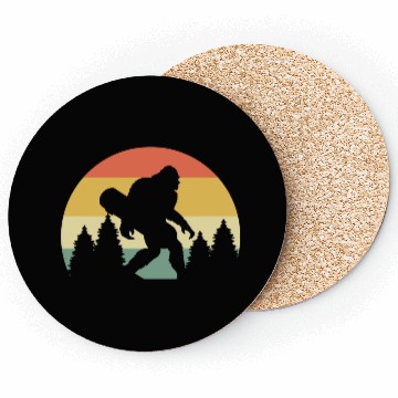 Discover Retro Silhouette Sasquatch Bigfoot Skateboard Coasters