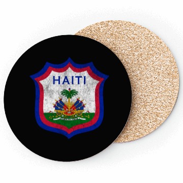 Discover Haiti Crest Design Coasters