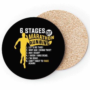 Discover Marathon Running 6 Stages of Marathon Running Coasters