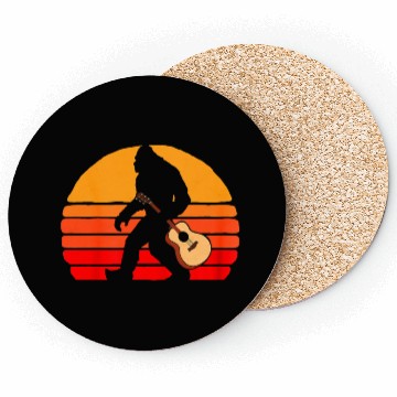 Discover Bigfoot Bring Guitar Vintage Coasters
