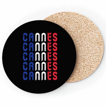 Discover Cannes flags France design Coasters