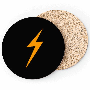Discover double Lightning Bolt Black And Orange Coasters