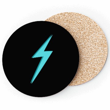 Discover Lightning Bolt Blue Coasters