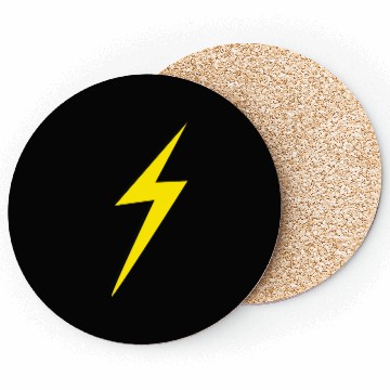 Discover double Lightning Bolt Yellow And Black Coasters