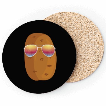 Discover Potato With Sunglasses Coasters