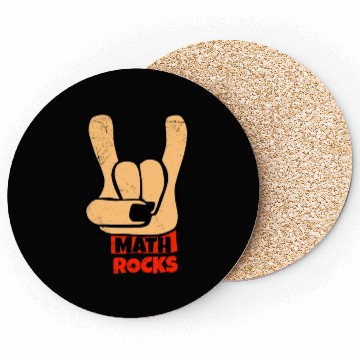 Discover Math Rocks Rock and Roll Funny Math Gift Idea Coasters