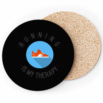 Discover Running is my therapy Coasters