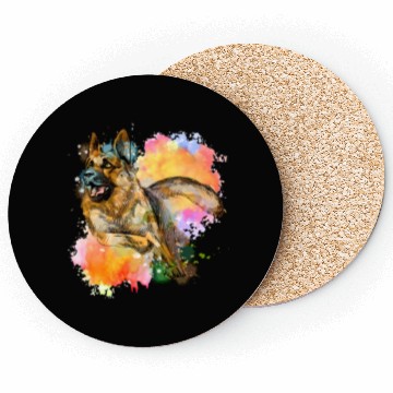 Discover German Shepherd Colorful Dog Lover Coasters