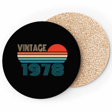 Discover 1978 Vintage born in Retro age Birthday gift idea Coasters