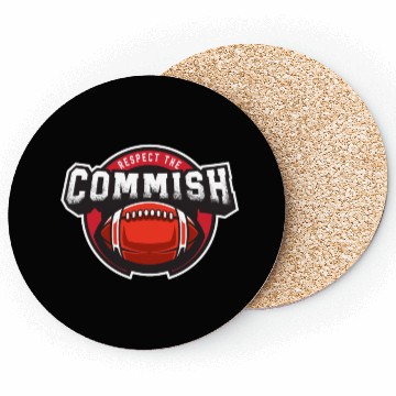 Discover Respect The Commish Fantasy Football Funny Coasters