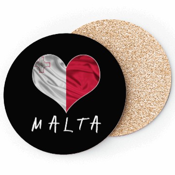 Discover Malta Love Flag Coasters