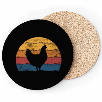 Discover Chicken Farmer Retro Coasters