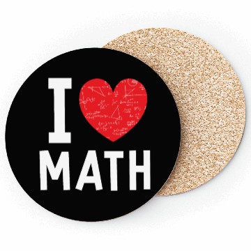 Discover I Love Math Heart Math Coasters