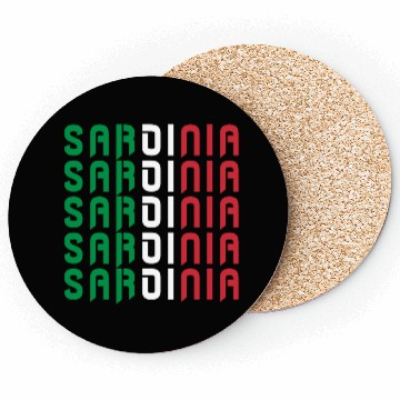 Discover Sardinia Italy Flags Design Coasters