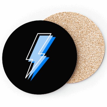 Discover Nerdy blue thunder with white outlines Coasters