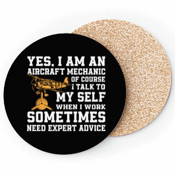 Discover Aircraft Mechanic Expert Gift Coasters