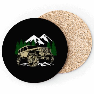 Discover Mountain Jeep 4x4 Offroad Coasters