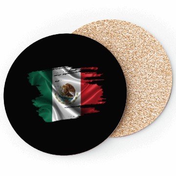 Discover Mexico Brush Flag Coasters