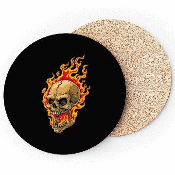 Discover skull fire Coasters halloween