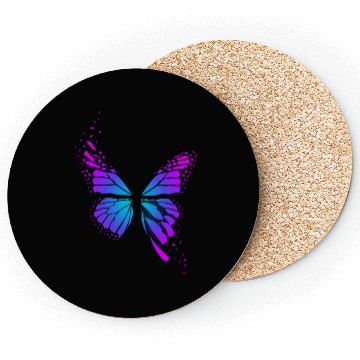 Discover Bright neon butterfly Coasters